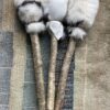 Fluffy Drum Beater- half fur/half chamois - Image 4